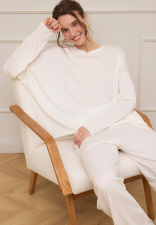 Лонгслив из джерси one size unisex белый